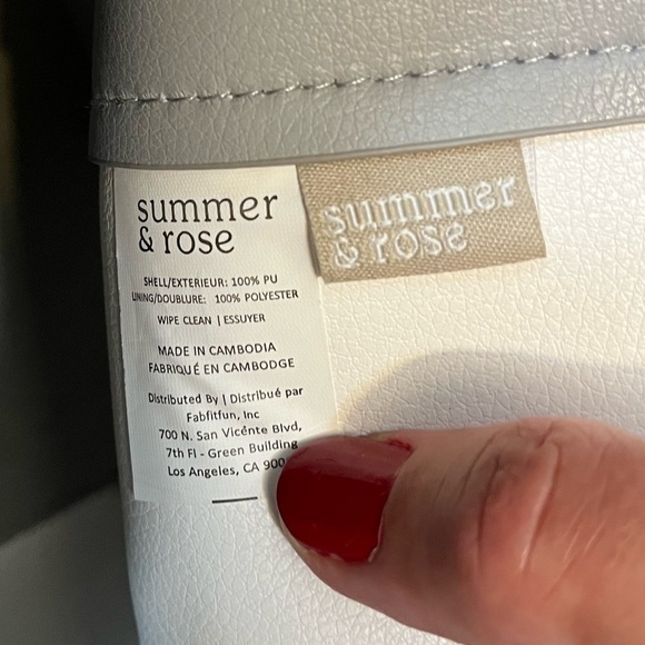 Bucket Bag White Gray & Pink Shoulder Bag by Summer & Rose Crossbody Purse - Picture 9 of 11